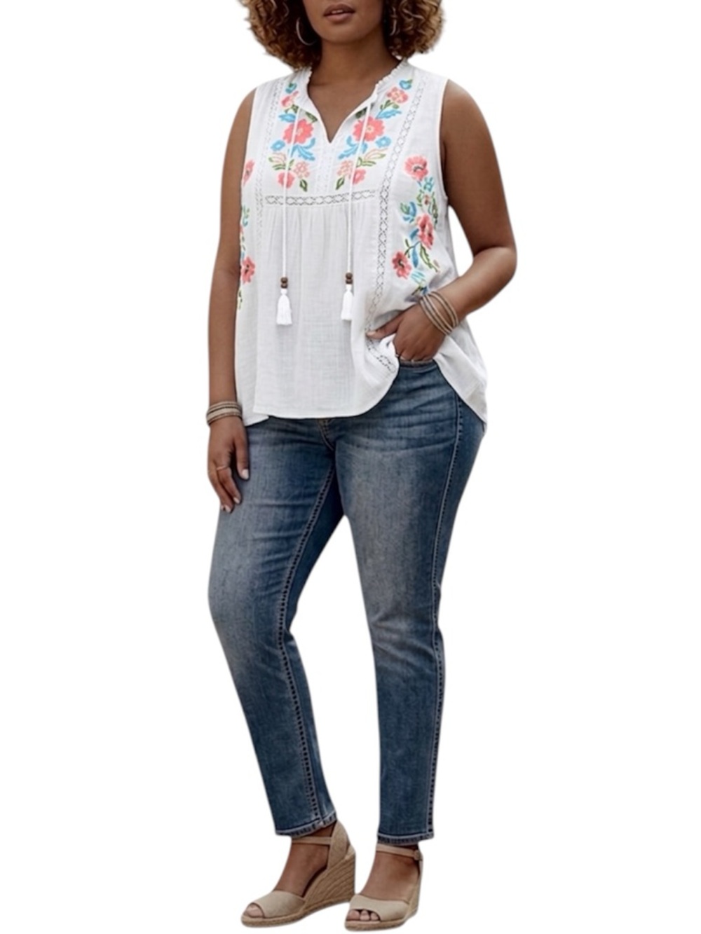 Chico's Define Me Curvy Slim Leg Ankle blue denim Jeans 4R (US 20) plus NWT